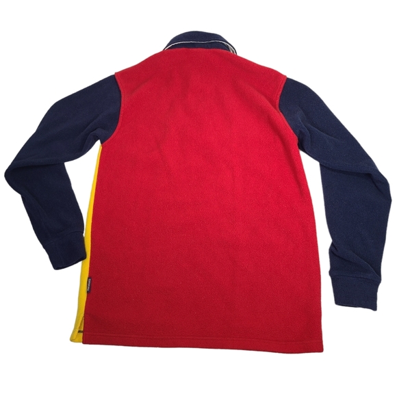 VTG 90s Christopher Rand Performance Colorblock Fleece Shirt Colorful Mens Small - Picture 8 of 10